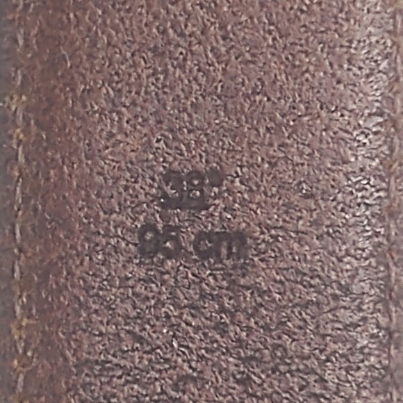 Vintage Designer Coach Brown Leather Belt with Silver Buckle- Size 38 - Picture 4 of 11